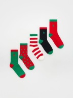 RESERVED Skarpetki świąteczne z bawełną 5-pack 31 - 33