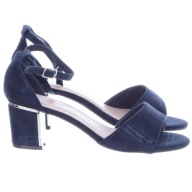 SKOTNICKI sandały damskie zamszowe granat słupek rozmiar 38