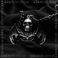 Wisior/ naszyjnik CZASZKA ZE SKRZYDŁAMI