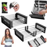 OCIEKACZ KUCHENNY SUSZARKA NA ZLEW TELESKOPOWY REGULOWANY STALOWY