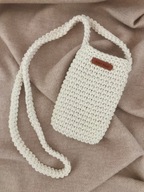 MAMAJASTUDIO Mała torebka na ramię, etui na telefon,listonoszka ecru.
