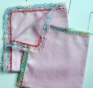 Serwetki materiałowe chustki do nosa różowe