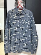 O Chevignon popiel typ cienki jeans tajemnicze artystyczne wzory kieszeń L