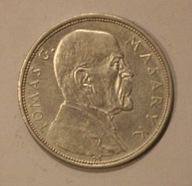 10 KORON 1928 TOMAS G. - TOMASZ MASARYK - CZECHY, CZECHOSŁOWACJA, SREBRO