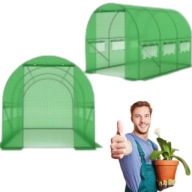 TUNEL FOLIOWY OGRODOWY 3X2M 6 OKIEN ZIELONY GRUBE PROFILE