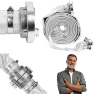 WĄŻ STRAŻACKI DO SZAMBA BRUDNEJ WODY 2 CALE 52MM 30M ZŁĄCZA DO POMPY