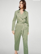 MANGO oliwkowy wiązany kombinezon oliwka rozmiar S