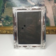 Ramka metalowa posrebrzana glamour elegancka 10x15