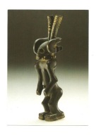 Pocztówka - Afrykańska figurka kobiety z ludu Chokwe / Angola / Afryka Środ