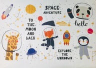 Naklejki ścienne na ścianę dzieci 50x70 cm kosmos