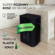 SKŁADANY BARDZO POJEMNY POJEMNIK DO SEGREGACJI BUTELEK 100l