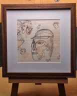 Levkovitch (1936-2025) ON I ZWIERZE 1984 technika mieszana PRACA SYGNOWANA