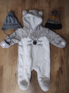 Kombinezon jesienny r 62 + czapeczki