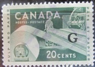 Kanada stary znaczek z nadrukiem (1/10