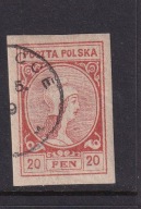 Czapka Frygijska, Czapka wolności, 20 fenigów, rzadka revenue, Fi nr 4