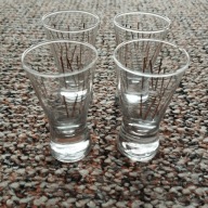 Kieliszki do wódki,likieru złocone Huta Irena komplet 4 szt.