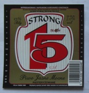 ETYKIETA PIWO JASNE MOCNE STRONG 15 BROWAR KONSTANCIN