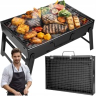 GRILL SKŁADANY TURYSTYCZNY WALIZKA PRZENOŚNY OGRODOWY WĘGLOWY BBQ