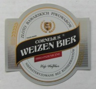 ETYKIETA PIWO CORNELIUS WEIZEN BIER BROWAR SULIMAR PIOTRKÓW TRYBUNALSKI