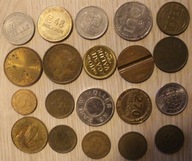 ŻETONY - TOKENY - CIEKAWY ZESTAW 40 ŻETONÓW, TOKENÓW, DUŻO RZADKICH