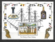 BRITISH VIRGIN ISL. - historia produkcji rumu 1986 ** Mi B-29 Próba(2380)