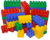 Polskie Klocki Konstrukcyjne Duże Dla Dzieci HEMAR K3 50 Szt 4 Kolory