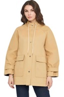 H & M kurtka płaszcz shacket beżowa cargo oversize parka sztormiak bosmanka