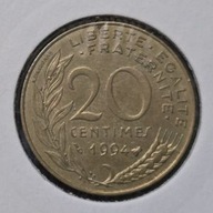 *FRANCJA [0112]*20 centymów CENTIMES 1994 Piąta Republika, Marianna Rośliny