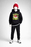 Bluza z kapturem GRINCH Świąteczna 146/152 MERRY WHATEVER Czarna