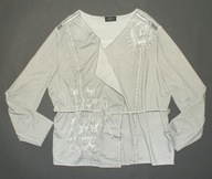 GINA BENOTTI_Cudna BLUZKA kardigan beżowa haftowana bawełna modal_52/54