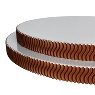 Podkład pod tort STYRODUR BIAŁY 26 cm BOK Karbowany " Fala Czekoladowa 3D”