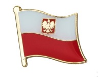 PRZYPINKA FLAGA POLSKI Z ORŁEM