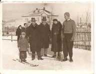 ZAKOPANE -fotografia mały format -pieczątka "JUR-A" FILM Krupówki -lata 30