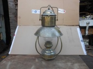 STARA MOSIĘŻNA LAMPA OKRĘTOWA