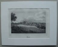 ŻARY (SORAU) Widok ogólny miasta, litografia 1840