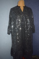 * ZIZZI * PIĘKNA SUKIENKA CEKINOWA KOKTAJLOWA NOWA _50