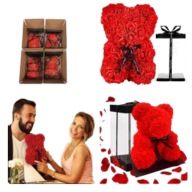 RÓŻANY MIŚ UPOMINEK PREZENT NA DZIEŃ KOBIET DLA NIEJ NASTOLATKI ŻONY