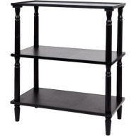 Półka ścienna czarna 3-poziomowa 57x28x65 cm regał do przedpokoju, sypialni