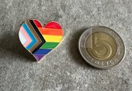 Tęczowa Armia Przypinka pin Tęczowa Flaga serce tolerancja LGBTQ+