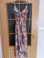 SUKIENKA ELEGANCKA KWIATY WESELE KOMUNIA S