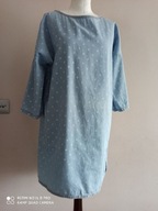 długa swobodna TUNIKA włoska rękaw podpinany 40