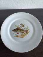 PORCELANOWY TALERZ Z MOTYWEM RYB