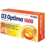 Suplement diety Silesian Pharma D3 Optima 1000 witamina D3 kapsułki 60 szt.