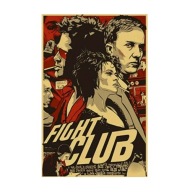 „Fight Club" – Filmowy Plakat Dekoracyjny w Stylu Retro
