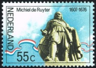 Holandia 1976 Znaczek 1074 ** marynarka wojenna admirał de Ruyter