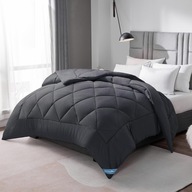 Kołdra Całoroczna 140x200 Oddychająca Mikrofibra 300g Szara