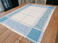 LNIANO BAWEŁNIANY OBRUS ADAMASZEK NASTURCJOWY SZLAK KWIATY 100 x 140