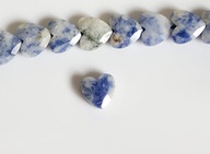 Naturalny SODALIT niebieski SERCE Serduszko fasetowane