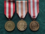 Zestaw 3 medali Krajowej Rady Narodowej