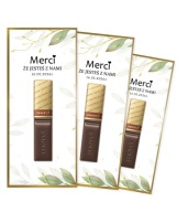 PODZIĘKOWANIE DLA GOŚCI MERCI NA KOMUNIĘ ŚLUB CHRZEST WESELE - 6 SZTUK